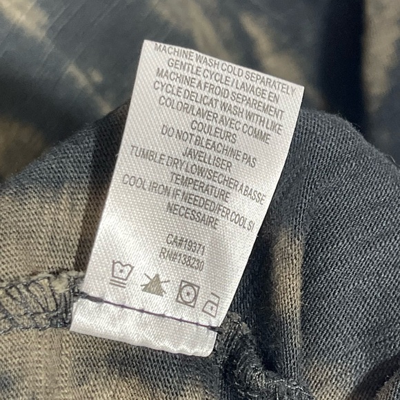 Pam & Gela Revolve Tie Dye Twisted Mini Dress Black Grey Cinch Long Sleeve P XS - Picture 12 of 15